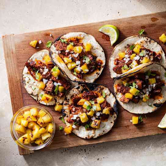 Spicy Pork Tacos (al Pastor)
